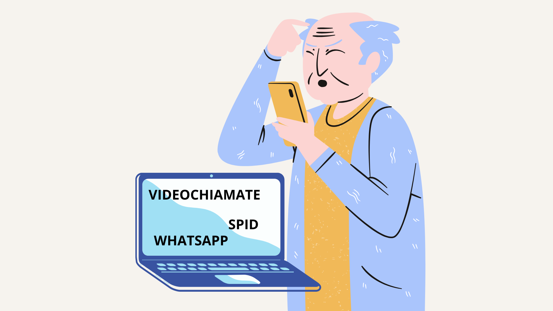 Aiuto con telefono e tecnologia